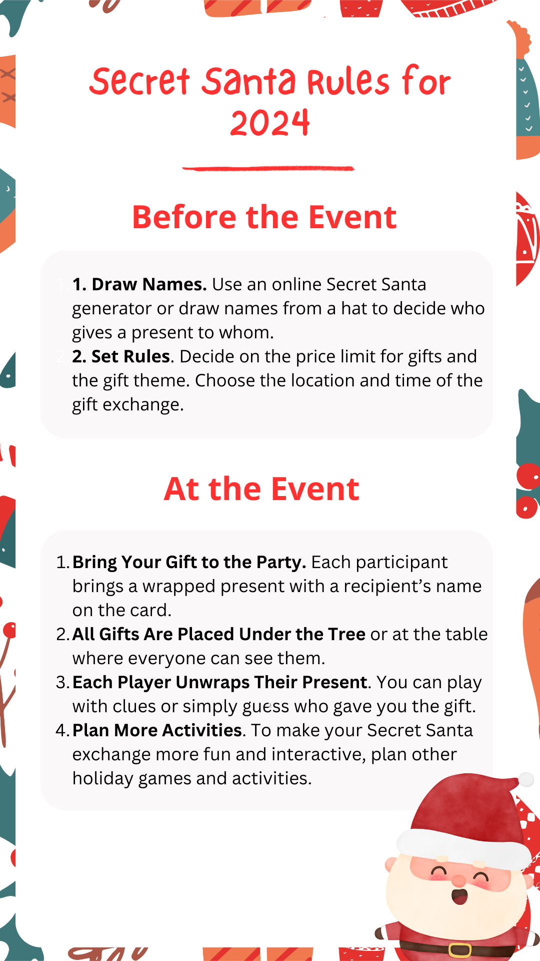 Rules for Secret Santa