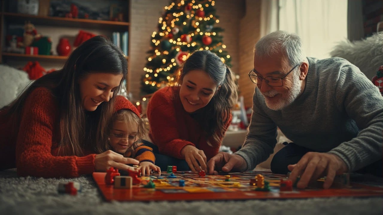 Christmas board games with family