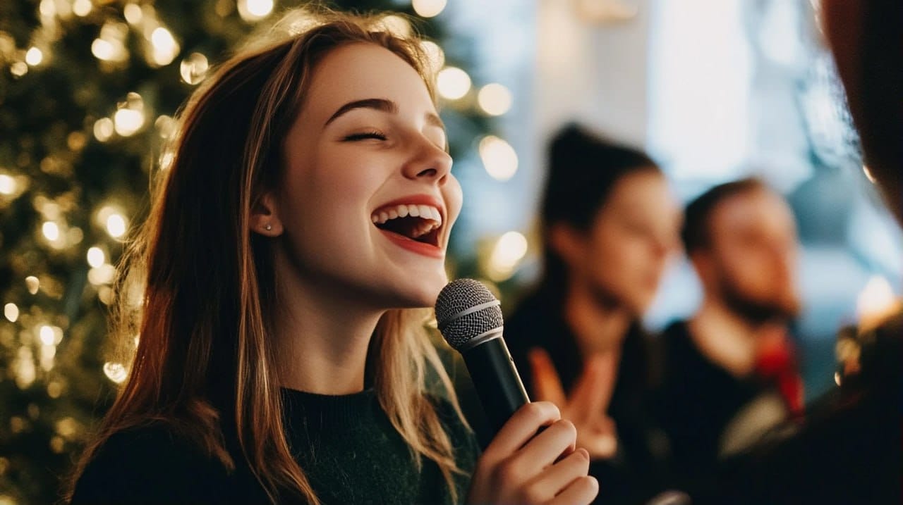 Karaoke party on New Year's Eve