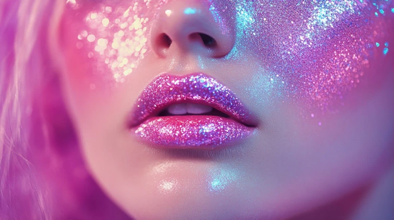 Frosted lip trend for festive events