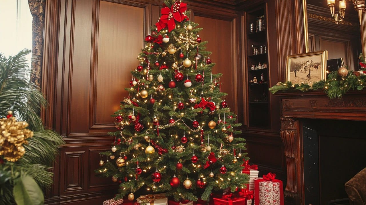 Professional Christmas tree decorating