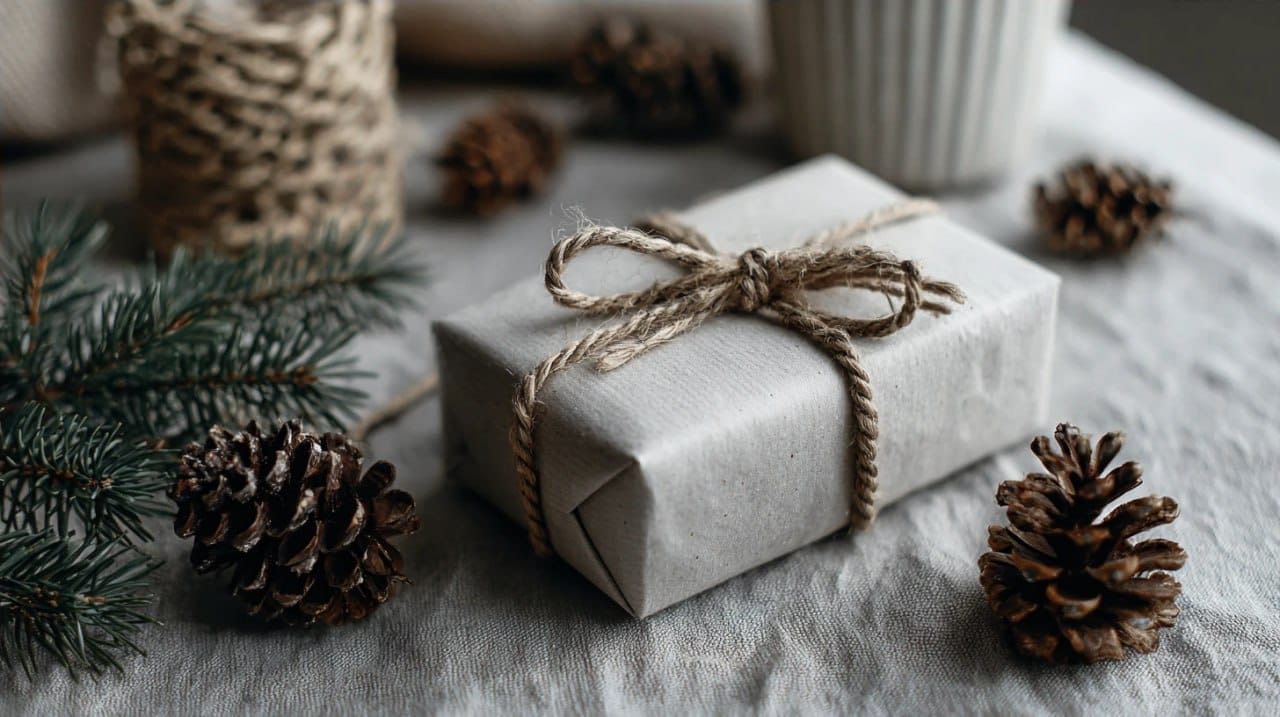 A minimalist gift wrap for men