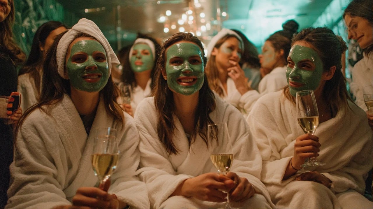 A festive holiday spa party for women