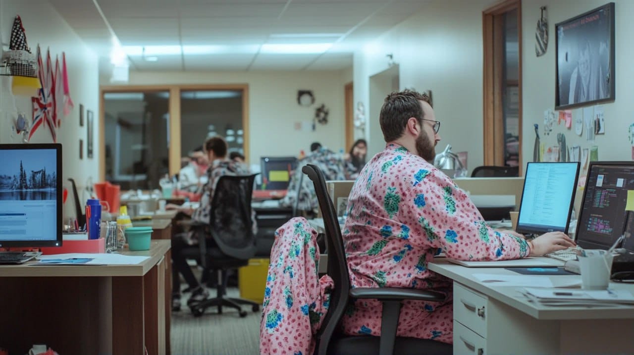 Office Pajamas Day before Christmas