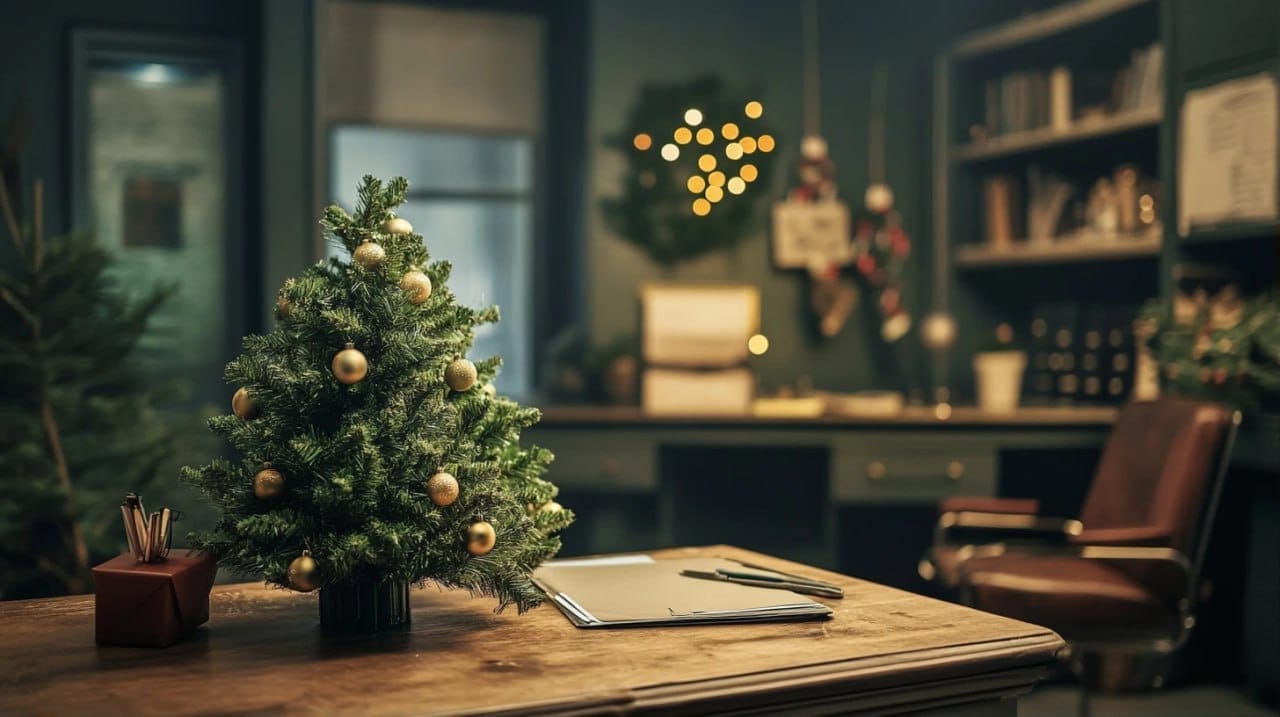Christmas workspace decor ideas
