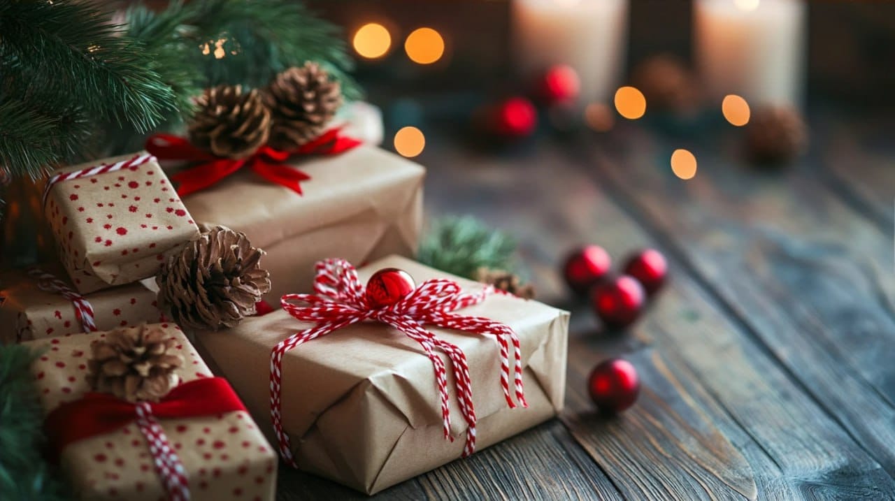 Christmas gift packaging on a budget