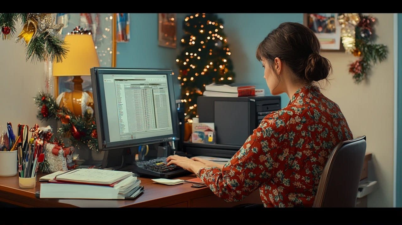 Home office Christmas decor ideas