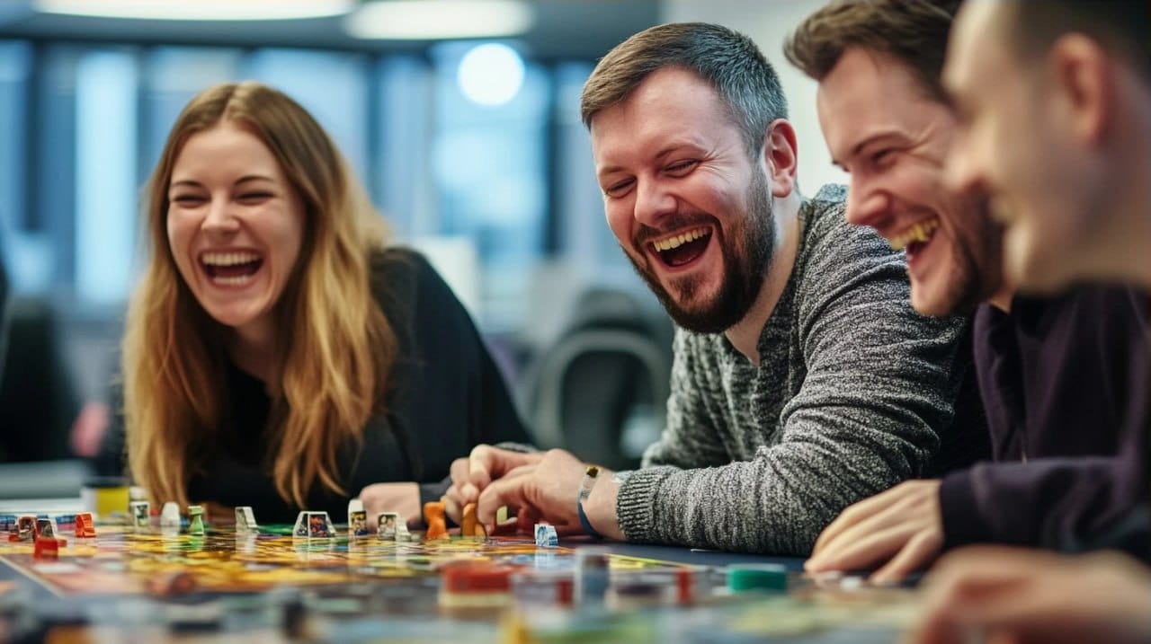 Seated Christmas office games for a small team